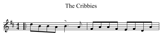 The Cribbies - staff notation