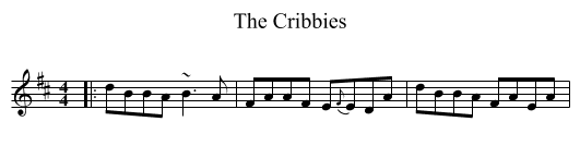 The Cribbies - staff notation