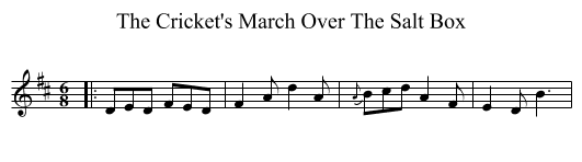 The Cricket's March Over The Salt Box - staff notation