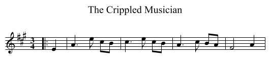 The Crippled Musician - staff notation