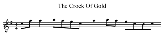 The Crock Of Gold - staff notation