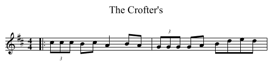 The Crofter's - staff notation
