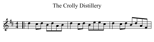 The Crolly Distillery - staff notation