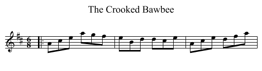 The Crooked Bawbee - staff notation