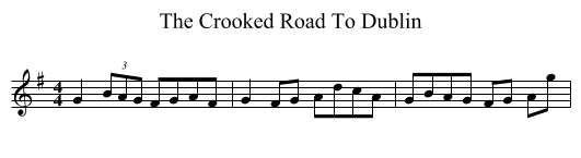 The Crooked Road To Dublin - staff notation
