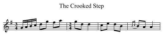 The Crooked Step - staff notation