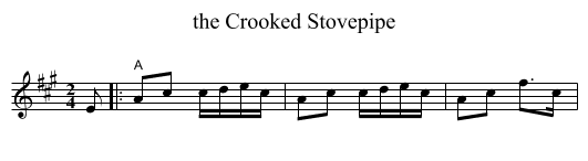 the Crooked Stovepipe - staff notation