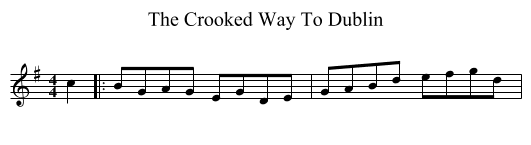 The Crooked Way To Dublin - staff notation