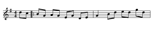 The Crooked Way to Dublin - staff notation