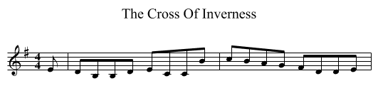 The Cross Of Inverness - staff notation
