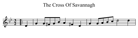 The Cross Of Savannagh - staff notation