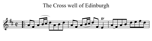 The Cross well of Edinburgh - staff notation