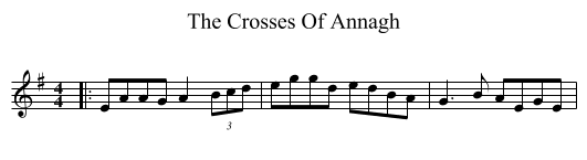 The Crosses Of Annagh - staff notation