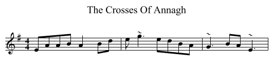 The Crosses Of Annagh - staff notation