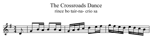 The Crossroads Dance - staff notation