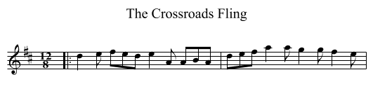 The Crossroads Fling - staff notation