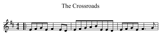 The Crossroads - staff notation