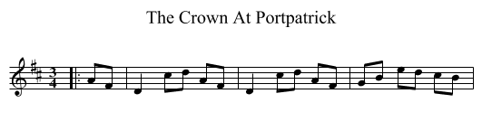 The Crown At Portpatrick - staff notation