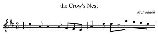 the Crow's Nest - staff notation
