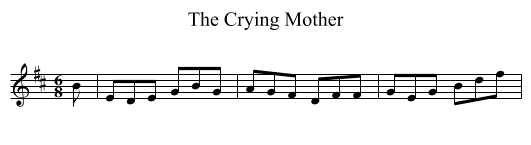 The Crying Mother - staff notation