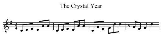 The Crystal Year - staff notation
