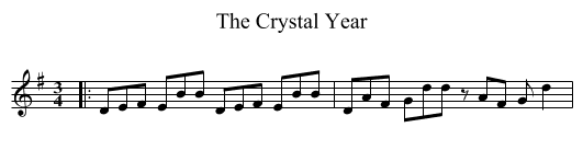 The Crystal Year - staff notation