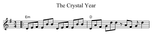 The Crystal Year - staff notation