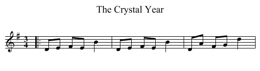 The Crystal Year - staff notation