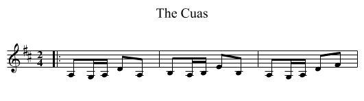 The Cuas - staff notation