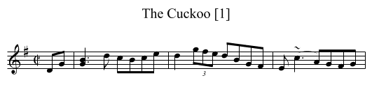 The Cuckoo [1] - staff notation