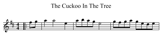 The Cuckoo In The Tree - staff notation