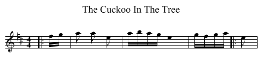 The Cuckoo In The Tree - staff notation