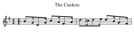 The Cuckoo - staff notation