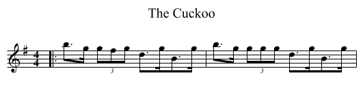 The Cuckoo - staff notation
