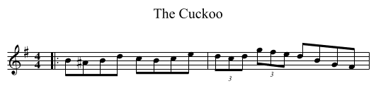 The Cuckoo - staff notation
