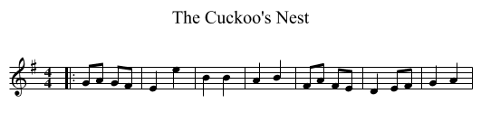 The Cuckoo's Nest - staff notation