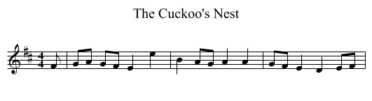 The Cuckoo's Nest - staff notation