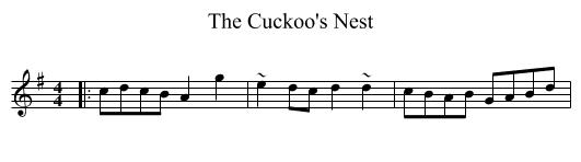 The Cuckoo's Nest - staff notation