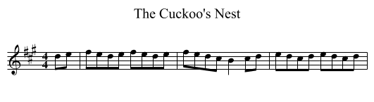 The Cuckoo's Nest - staff notation
