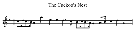 The Cuckoo's Nest - staff notation