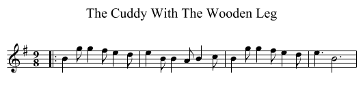The Cuddy With The Wooden Leg - staff notation