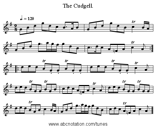 The Cudgell. - staff notation