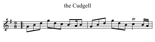 the Cudgell - staff notation