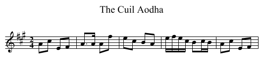 The Cuil Aodha - staff notation