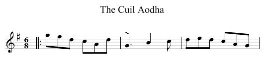 The Cuil Aodha - staff notation