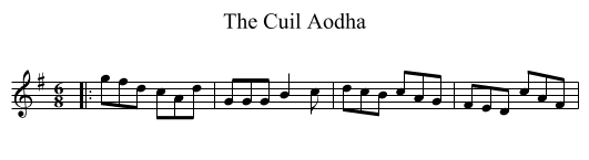 The Cuil Aodha - staff notation
