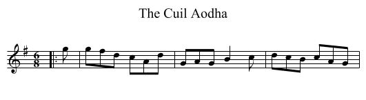 The Cuil Aodha - staff notation
