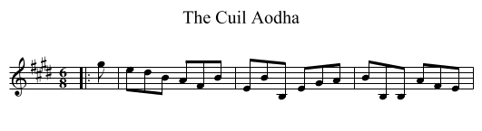The Cuil Aodha - staff notation