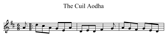 The Cuil Aodha - staff notation