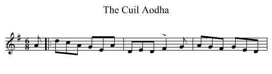 The Cuil Aodha - staff notation